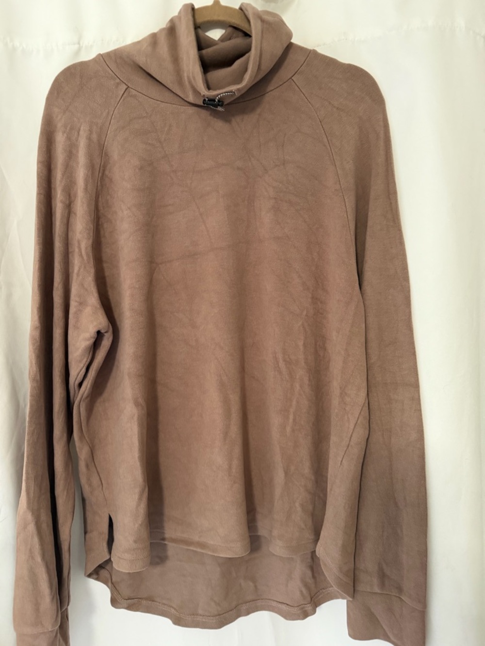 Varley Taupe Funnel Neck Sweatshirt